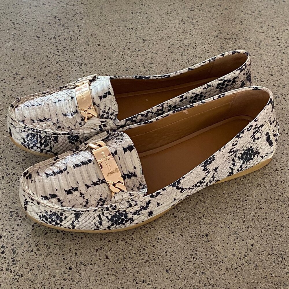 Coach "Olive Snake" Chalk Loafer (US Size 8.5 M)